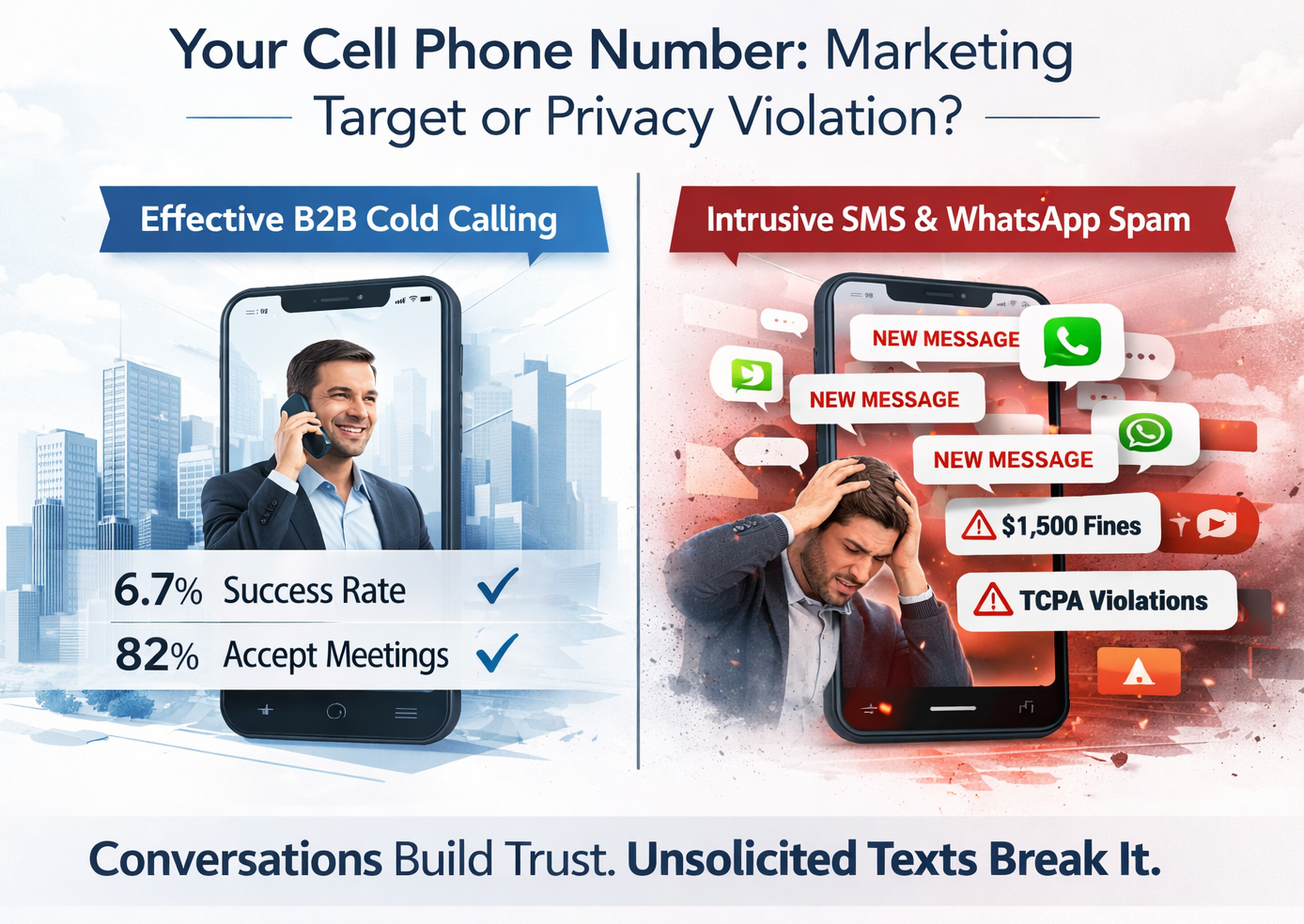 Cell Phone Data, Global B2B Data Infographic