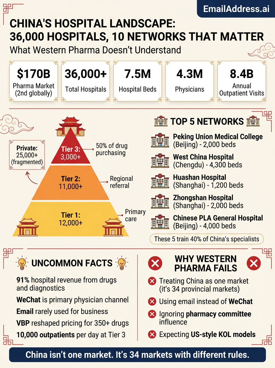 China Hospitals, Asia Hospitals Infographic