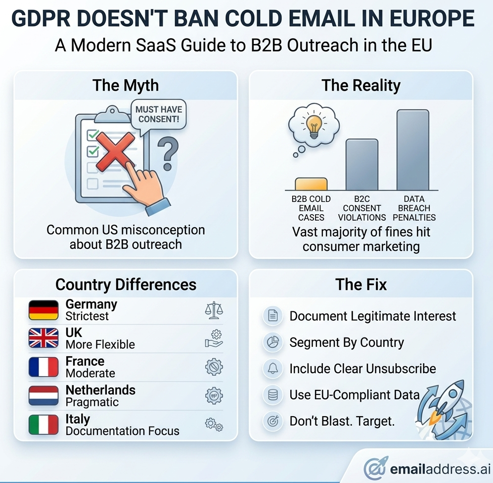 EU GDPR1, Europe Email Data Infographic