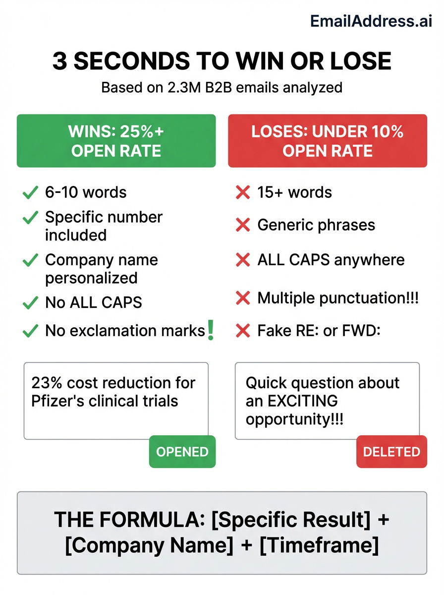 Email Subject Lines, Global Email Data Infographic
