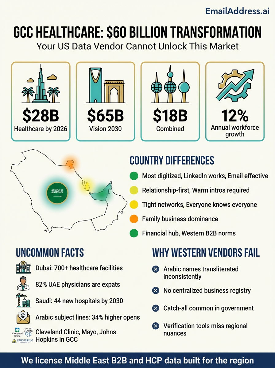GCC HC, MEA Hospitals Infographic