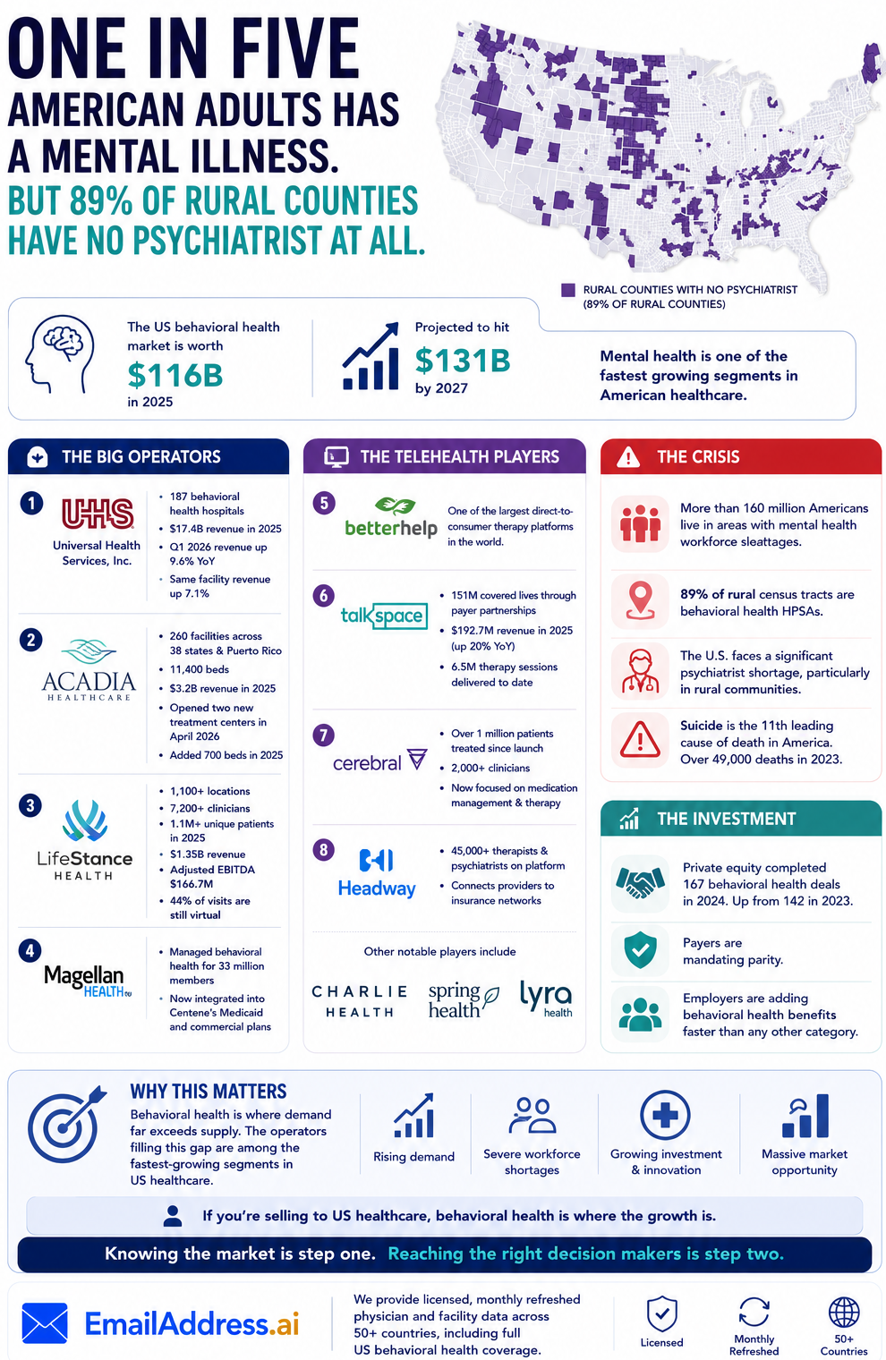 Mental Health US, US Hospitals Infographic