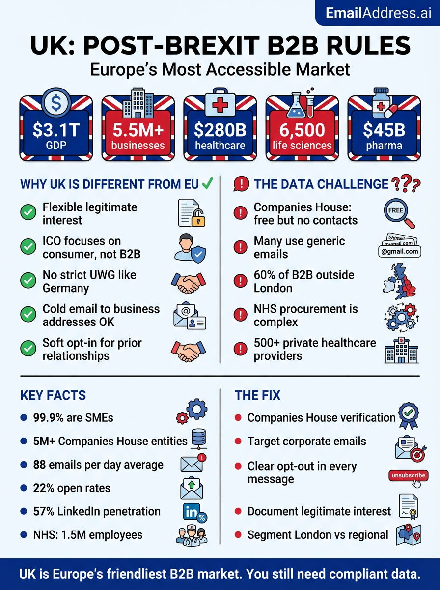 UK B2B, UK B2B Data Infographic