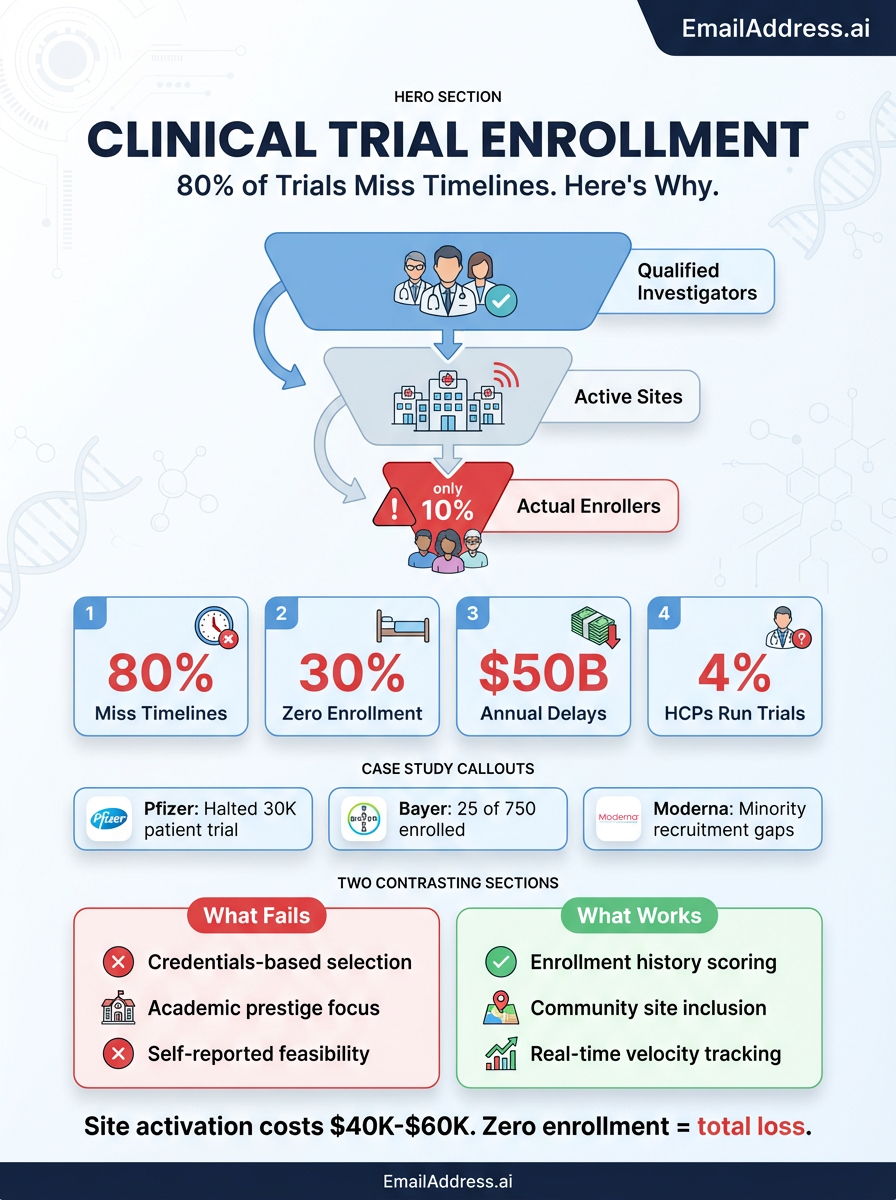 Clinical Trial Enrollment, Global Clinical Trials Infographic