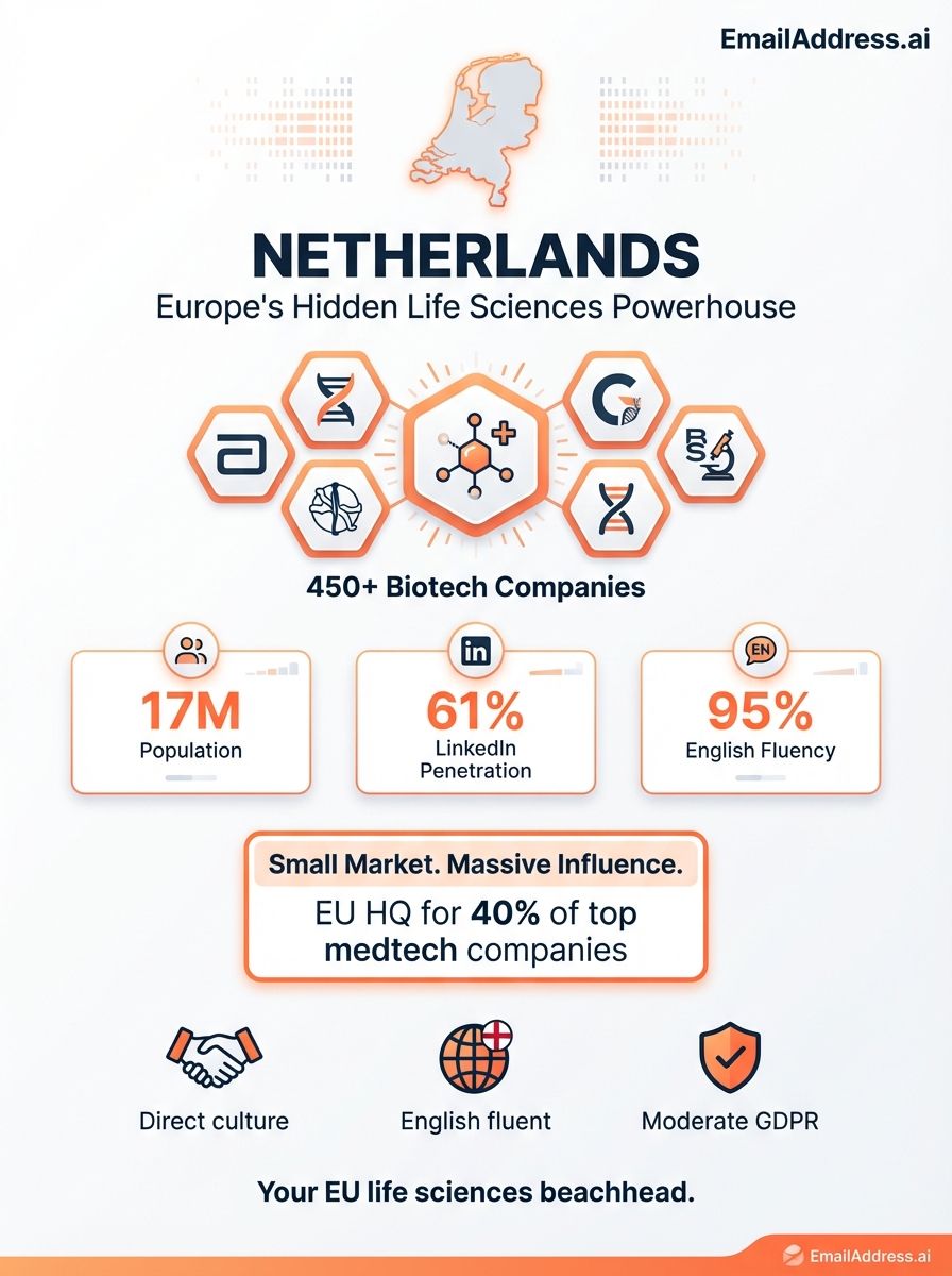 Netherlands Life Sciences, Europe Pharma Infographic